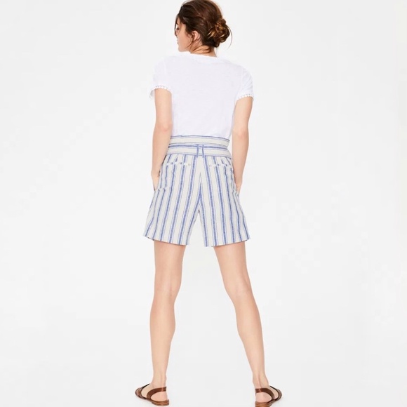 Boden St Ives Paperbag Linen Shorts - Picture 6 of 12